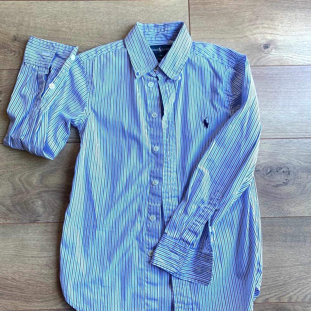 Ralph Lauren button down boys size 8 striped